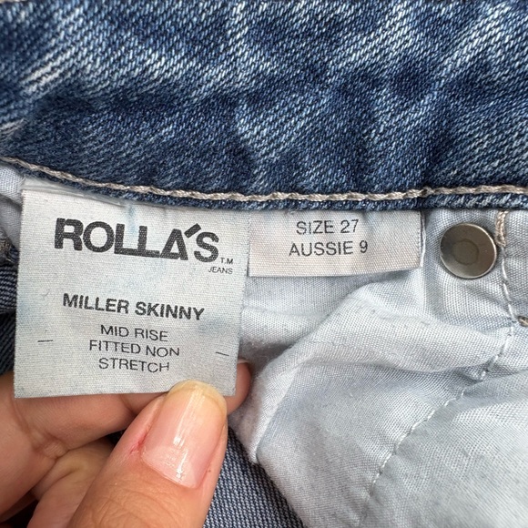 ROLLA'S Blue Skinny Jeans Classic Fit - Picture 3 of 6